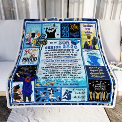 To My Son, Your Senior Year Is Ending, Love Mom Sofa Throw Blanket Geembi™