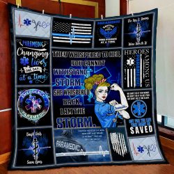 I Am The Storm Paramedic Quilt Blanket Geembi™