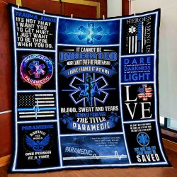 Proud The Title Paramedic Quilt Blanket Geembi™