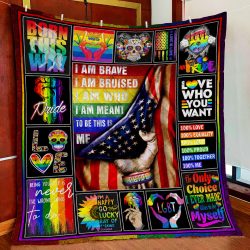 LGBT Pride. I Am Brave Quilt Blanket Geembi™