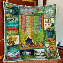 And I Think To Myself What A Wonderful World, Hiking And Camping Quilt Blanket Geembi™