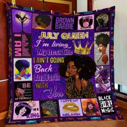 July Girl Black Queen Quilt Blanket Geembi™