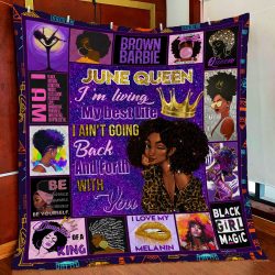 June Girl Black Queen Quilt Blanket Geembi™