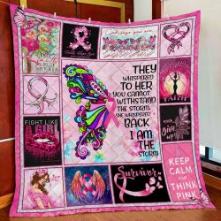 Breast Cancer Awareness. I Am The Storm Quilt Blanket Geembi™