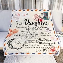To My Daughter, Love Letter From Mom Sofa Throw Blanket Geembi™