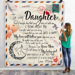 To My Daughter, Love Letter From Mom Sofa Throw Blanket Geembi™