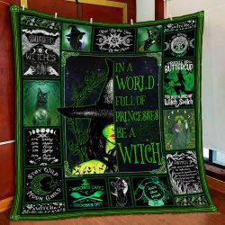 Witch. In A World Full Of Princess. Be A Witch Quilt Blanket Geembi™