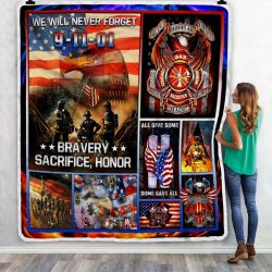 Firefighter 9/11 Never Forget Sofa Throw Blanket Geembi™