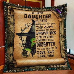 Mom To Daughter, Witch Girl Quilt Blanket Geembi™