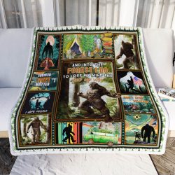 Bigfoot - And Into The Forest I Go To Lose My Mind And Find My Soul Sofa Throw Blanket Geembi™