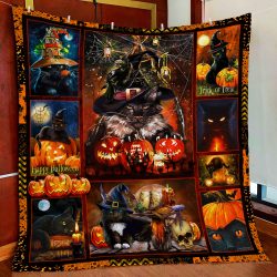 Black Cat Halloween Quilt Blanket Geembi™