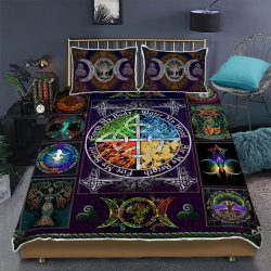 Wiccan Witch Pagan Quilt Bedding Set Geembi™