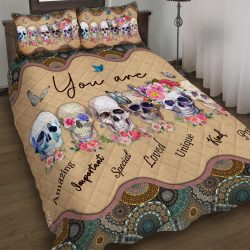 You Are Amazing Important – Skull Quilt Bedding Set Geembi™