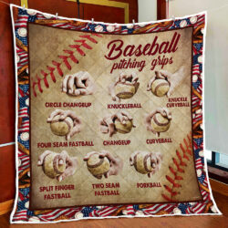 Baseball Pitching Grips Quilt Blanket Geembi™