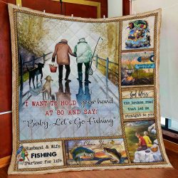 Personalized Husband And Wife Fishing Partner For Life Quilt Blanket Geembi™