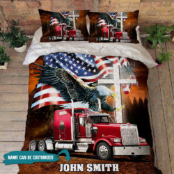 Personalized Jesus American Eagle Trucker Quilt Bedding Set TRN860QSCT