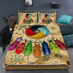 Seven Teachings Native American Quilt Bedding Set Truth Love Respect Courage Humility Wisdom Honesty QNK845QS