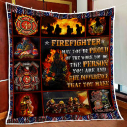 Firefighter Quilt Blanket – May you be Proud  NTB30Qv1