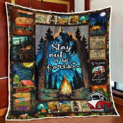 Camping Quilt Blanket Stay out of the Forest  NTB61Q