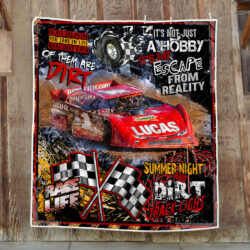 Personalized Dirt Racing Car Quilt Blanket THH3338QCT