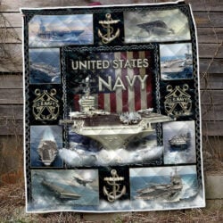 US Navy Quilt Blanket Aircraft Carrier ANL108Q