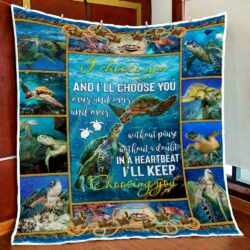 Couple Sea Turtle. I Choose You And I'll Choose You Quilt Blanket Geembi™