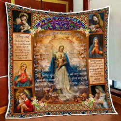 Immaculate Heart Of Mary I Give You My Heart. Solemnity of Mary Quilt Blanket Geembi™