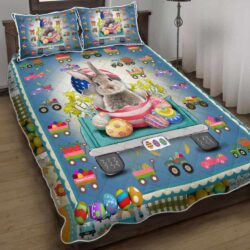 Easter Bunny In The Truck Quilt Bedding Set Geembi™