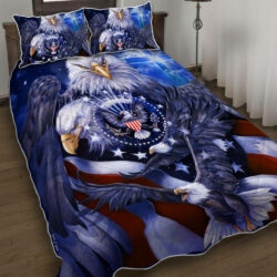 God Bless America. Eagle Quilt Bedding Set Geembi™