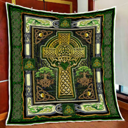 Irish Celtic Claddagh Cross Quilt Blanket Geembi™