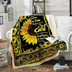 Sunflower Girl Sofa Throw Blanket DK498 Geembi™