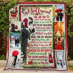 To My Girlfriend - Love Of My Life Christmas Quilt Geembi™
