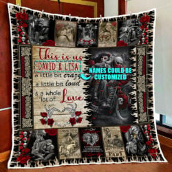 Personalized Skull Biker Couple. This Is Us Quilt Blanket Geembi™