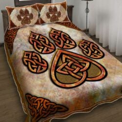 Celtic Knot Paw Print Quilt Bedding Set Geembi™