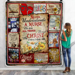 Nurse Who Does All Things Through Christ Sofa Throw Blanket THN1866 Geembi™