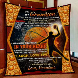 My Basketball Grandson, Love Grandma Quilt Blanket Geembi™