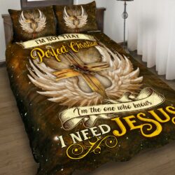 I Need Jesus Quilt Bedding Set Geembi™