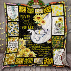 I Will Always Be With You, Baby Elephant Sunflower Quilt Geembi™