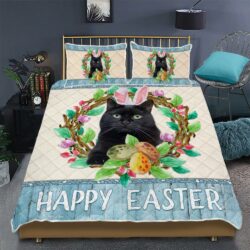 Black Cat Easter Day Quilt Bedding Set Geembi™