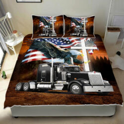 Jesus American Eagle Trucker - Black Truck Quilt Bedding Set Geembi™
