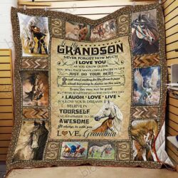 My Grandson, Remember To Be Awesome, Love Grandma Quilt Geembi™