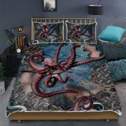 Angry Octopus Breaking Ship Quilt Bedding Set Geembi™