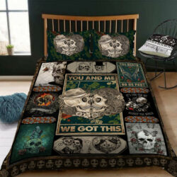 Skull Couple Quilt Bedding Set Geembi™