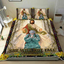 God Is Within Her She Will Not Fall Psalm 46:5 Quilt Bedding Set Geembi™