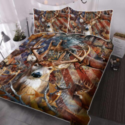 Deer Hunting American Quilt Bedding Set THH3469QS