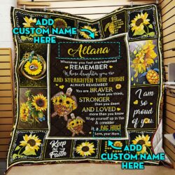 Personalized Remember Whose Daughter You Are, Turtle Quilt Blanket Geembi™
