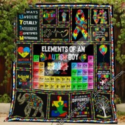 Elements Of An Autism Boy Quilt Geembi™