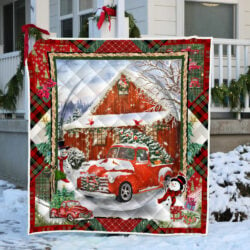 Red Truck Christmas Quilt Blanket PSL853Q