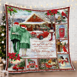 Christmas Couple Quilt I Choose You Quilt Blanket TRN1484Qv1