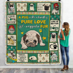 A Pug Is Like A Bundle Of Pure Love Gift-wrapped In Fur Sofa Throw Blanket Geembi™